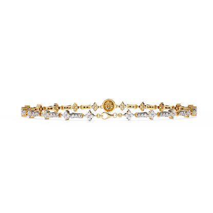 Floral Charm Diamond Bracelet
