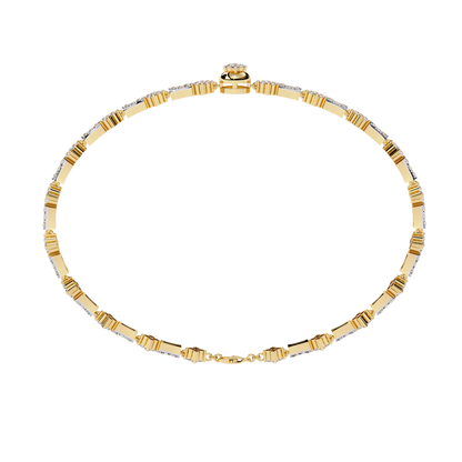 Floral Charm Diamond Bracelet