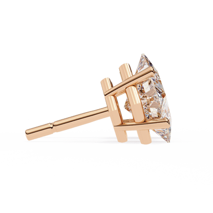 2.39 Carat Princess Solitaire Earrings