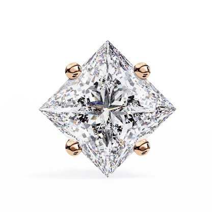 2.39 Carat Princess Solitaire Earrings