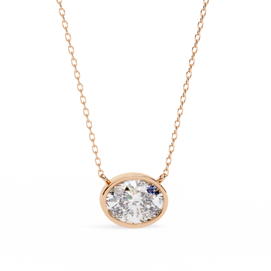 1.55 Carat Oval Large Solitaire Pendant