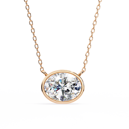 1.55 Carat Oval Large Solitaire Pendant