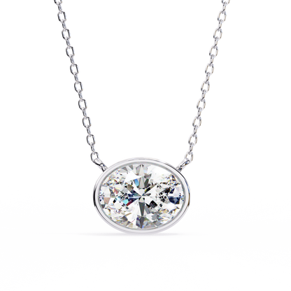 1.55 Carat Oval Large Solitaire Pendant
