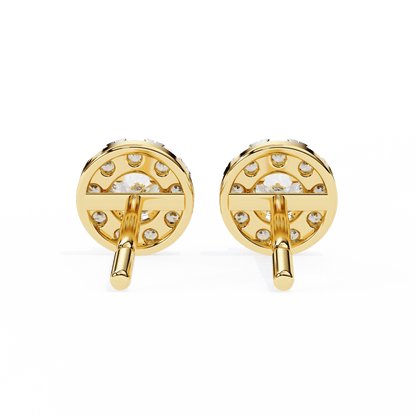 Cluster Setting Round Diamond Earrings