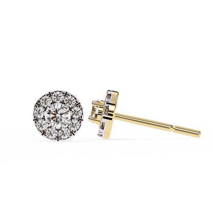 Cluster Setting Round Diamond Earrings