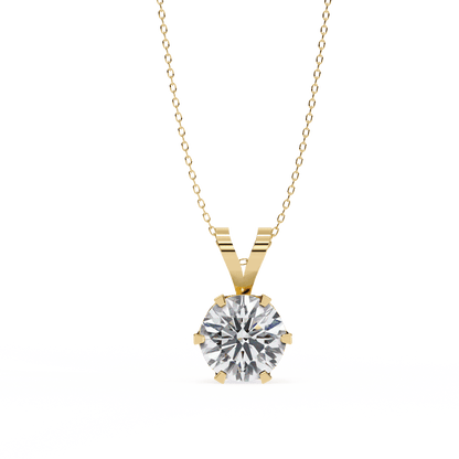 Love for Round Solitaire Pendant