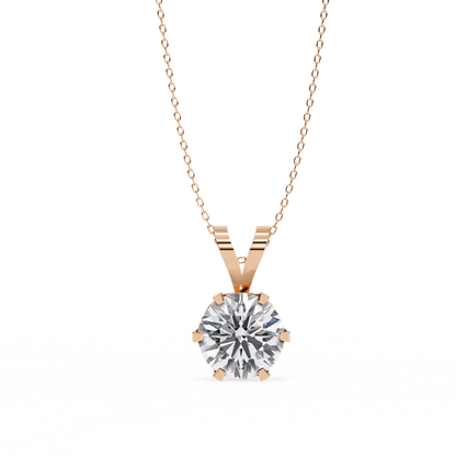 Love for Round Solitaire Pendant