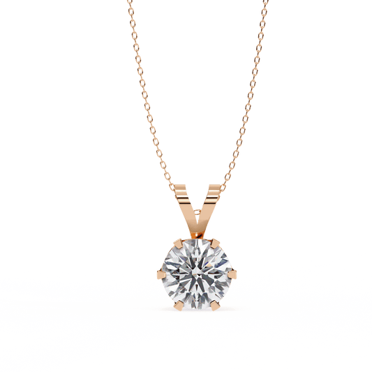 Love for Round Solitaire Pendant