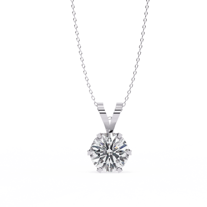 Love for Round Solitaire Pendant