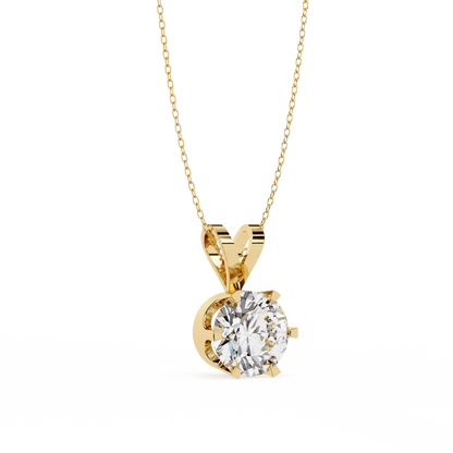 Love for Round Solitaire Pendant
