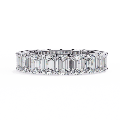 Showstopper Emeralds Diamond Band ring