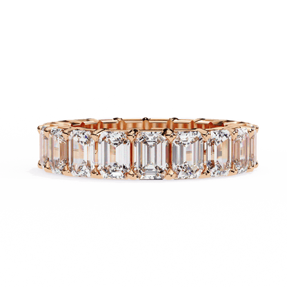 Showstopper Emeralds Diamond Band ring