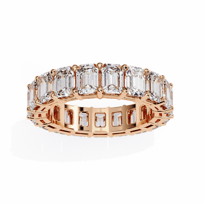 Showstopper Emeralds Diamond Band ring