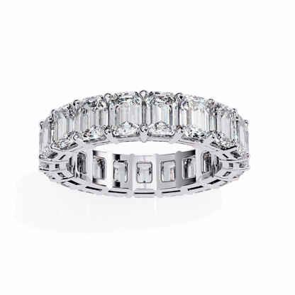 Showstopper Emeralds Diamond Band ring