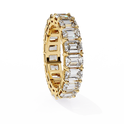 Showstopper Emeralds Diamond Band ring