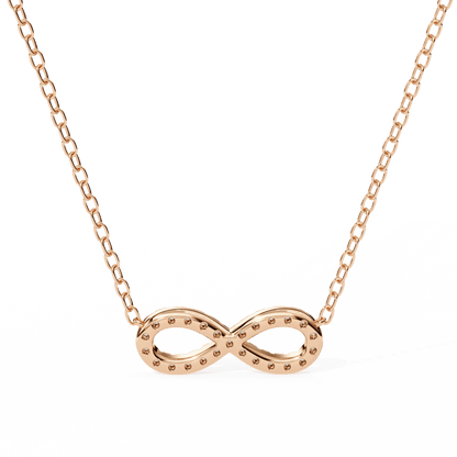 Infinity Shape Round Diamond Pendant