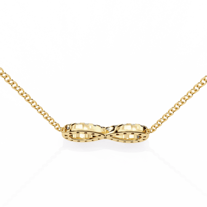 Infinity Shape Round Diamond Pendant