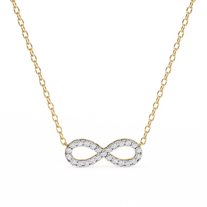 Infinity Shape Round Diamond Pendant