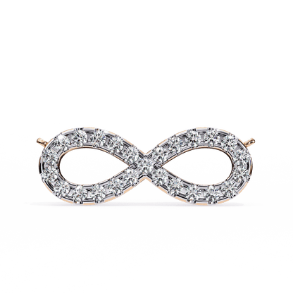 Infinity Shape Round Diamond Pendant