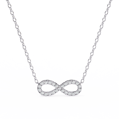 Infinity Shape Round Diamond Pendant