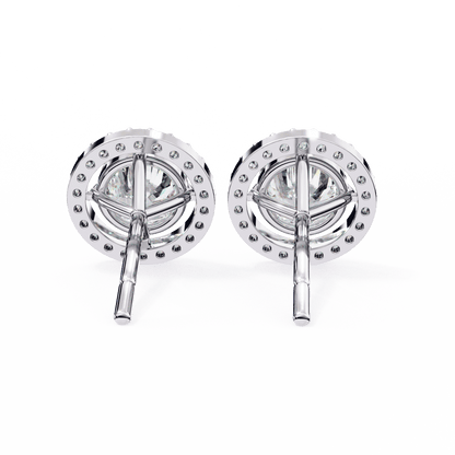 0.81 Pointers Round Solitaire Halo Studs