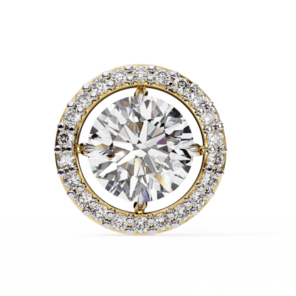 0.81 Pointers Round Solitaire Halo Studs
