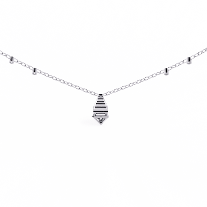 Triangle Shape Baguette and Round Pendant