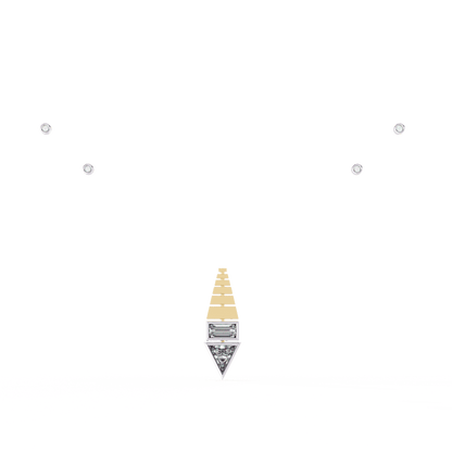 Triangle Shape Baguette and Round Pendant