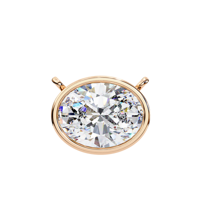 1.55 Carat Oval Large Solitaire Pendant