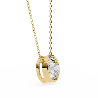 1.78 Carat Round Bezel Solitaire Pendant