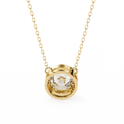 1.78 Carat Round Bezel Solitaire Pendant
