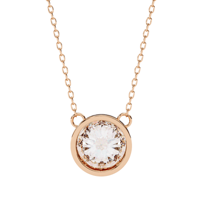 1.78 Carat Round Bezel Solitaire Pendant