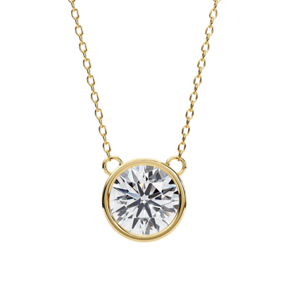 1.78 Carat Round Bezel Solitaire Pendant