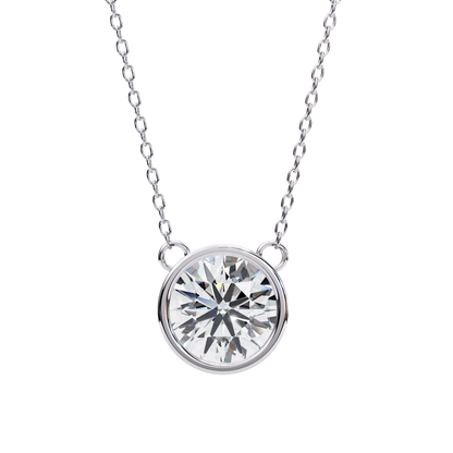 1.78 Carat Round Bezel Solitaire Pendant