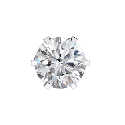 2.5 Carat each 6 Prong Round Lab Solitaire Earrings