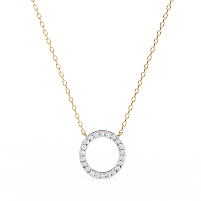 Perfect Circle Round Diamond Pendant