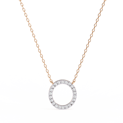 Perfect Circle Round Diamond Pendant