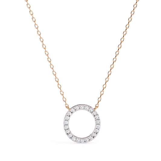 Perfect Circle Round Diamond Pendant