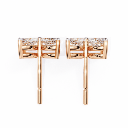 Cross Marquise Diamond Earrings