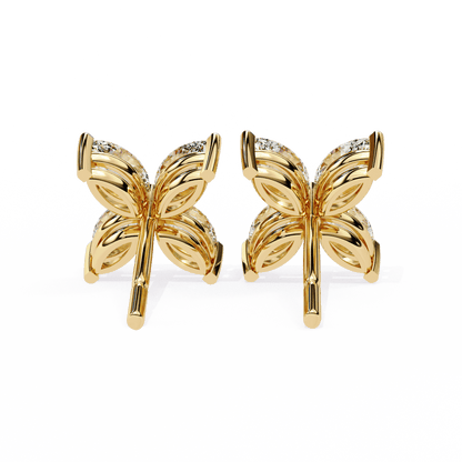 Cross Marquise Diamond Earrings