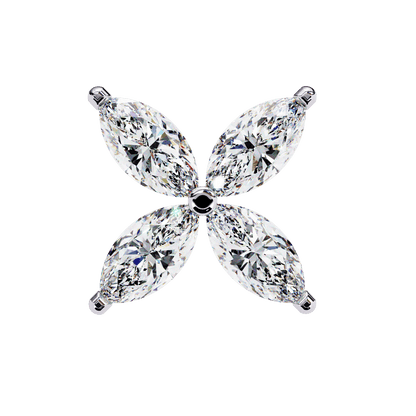 Cross Marquise Diamond Earrings
