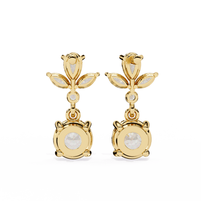 Chic Dangling Diamond Earrings