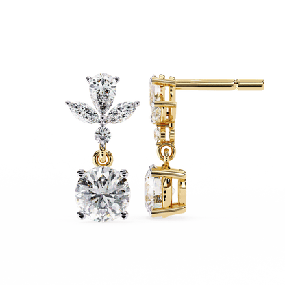 Chic Dangling Diamond Earrings