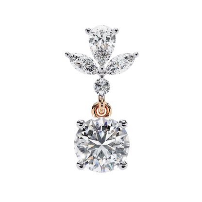 Chic Dangling Diamond Earrings