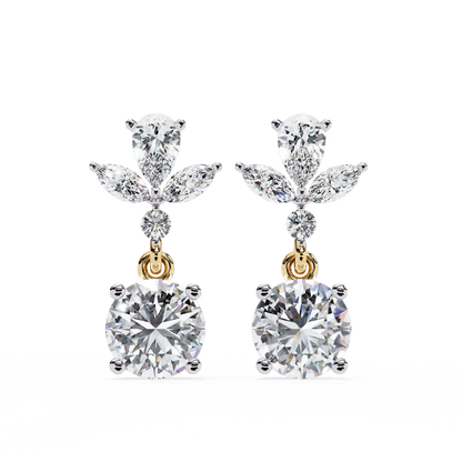Chic Dangling Diamond Earrings