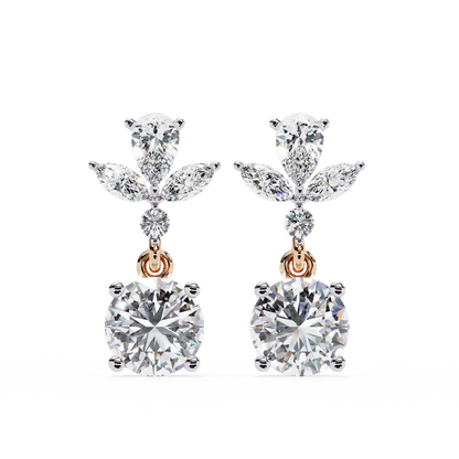 Chic Dangling Diamond Earrings