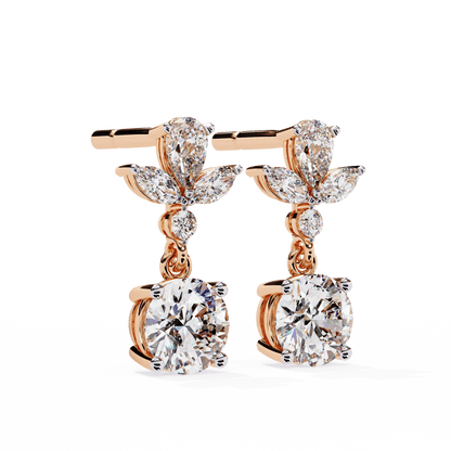 Chic Dangling Diamond Earrings