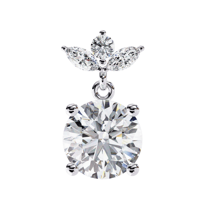 Marquise Round and Pear Large Solitaire Earrings