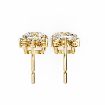 Marquise Round and Pear Large Solitaire Earrings