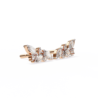 Marquise Leaf Diamond Earrings
